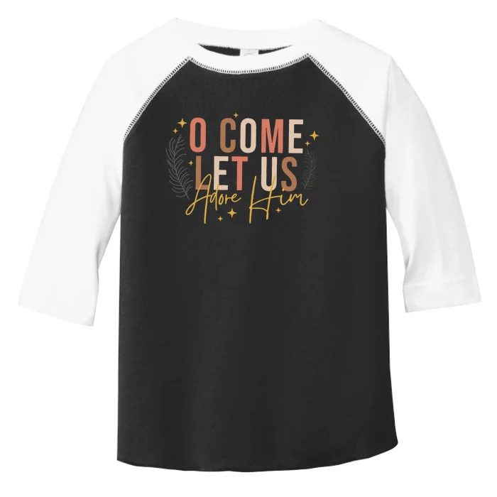 O Come Let Us Adore Him Dtf Transfer Ready To Press Direct To Film Toddler Fine Jersey T-Shirt