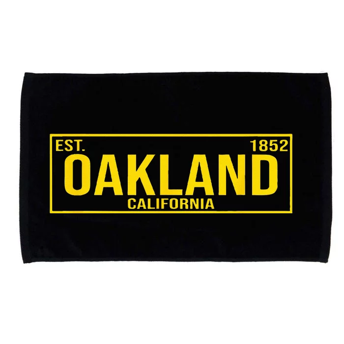 Oakland California License Plate Design Classic Microfiber Hand Towel