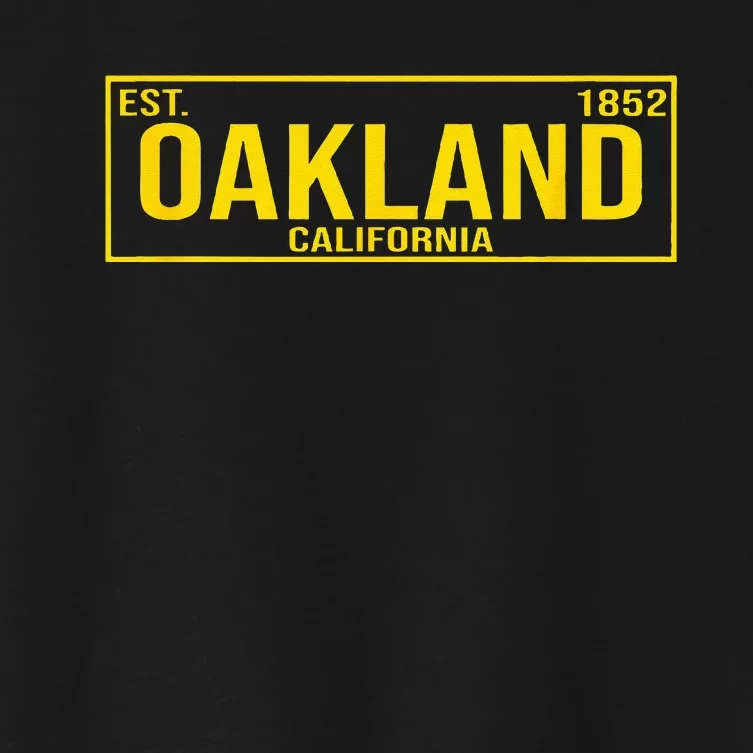 Oakland California License Plate Design Classic Women's Crop Top Tee