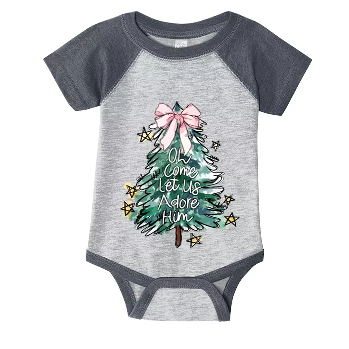 Oh Come Let Us Adore Him Infant Baby Jersey Bodysuit