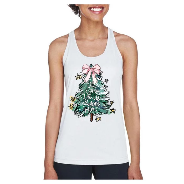 Oh Come Let Us Adore Him Women's Racerback Tank