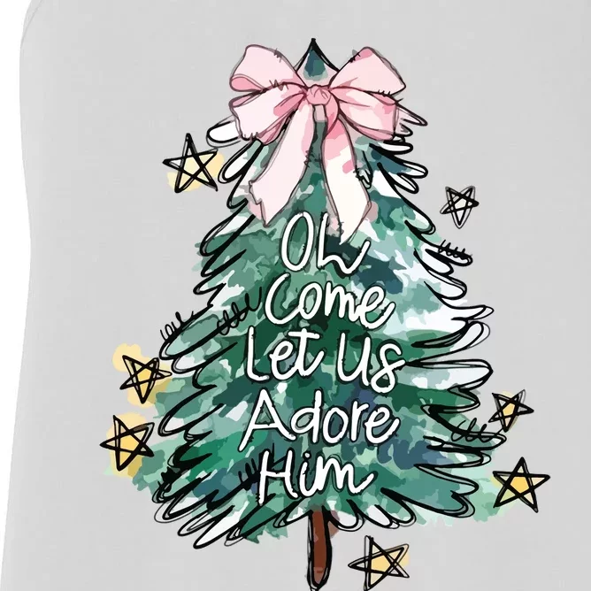 Oh Come Let Us Adore Him Women's Racerback Tank