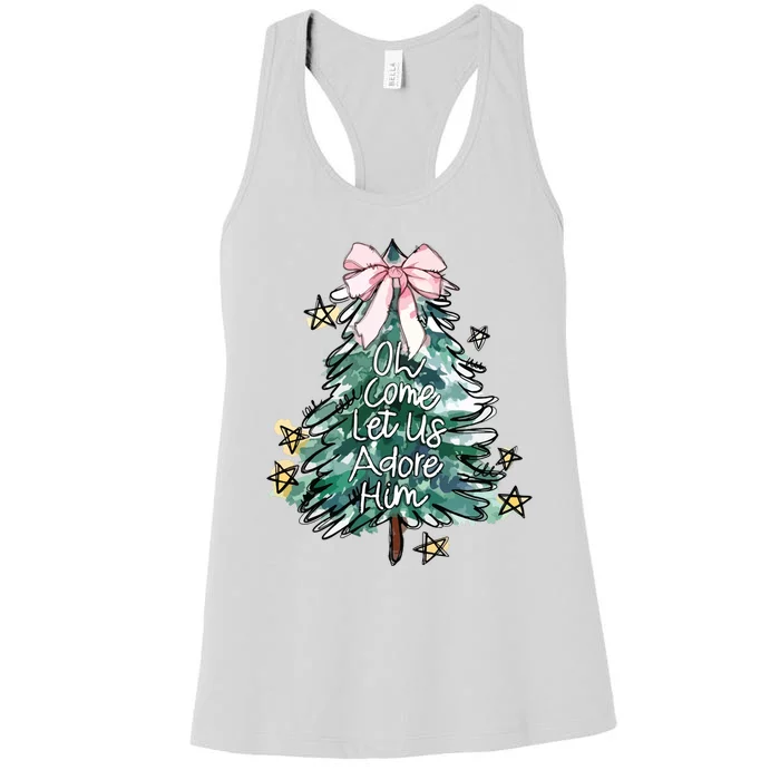 Oh Come Let Us Adore Him Women's Racerback Tank