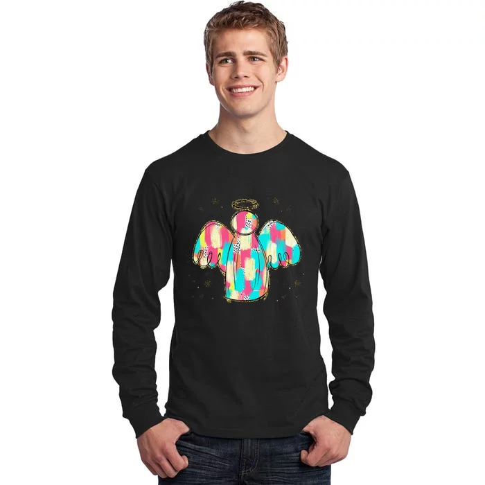 Oh Come Let Us Adore Him Jesus Christmas Angel Christian Tall Long Sleeve T-Shirt