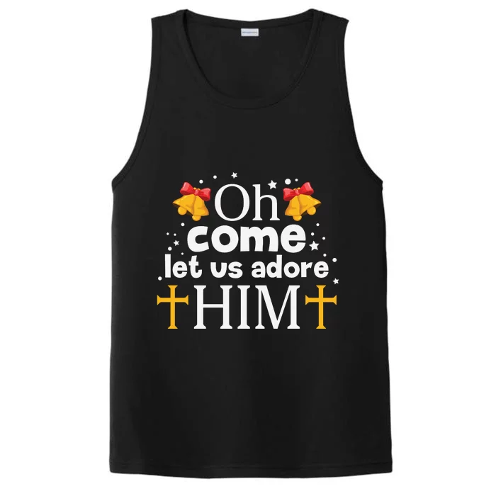 Oh Come Let Us Adore Him Christmas Performance Tank