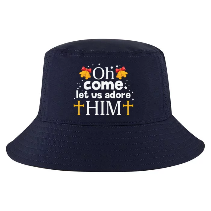 Oh Come Let Us Adore Him Christmas Cool Comfort Performance Bucket Hat