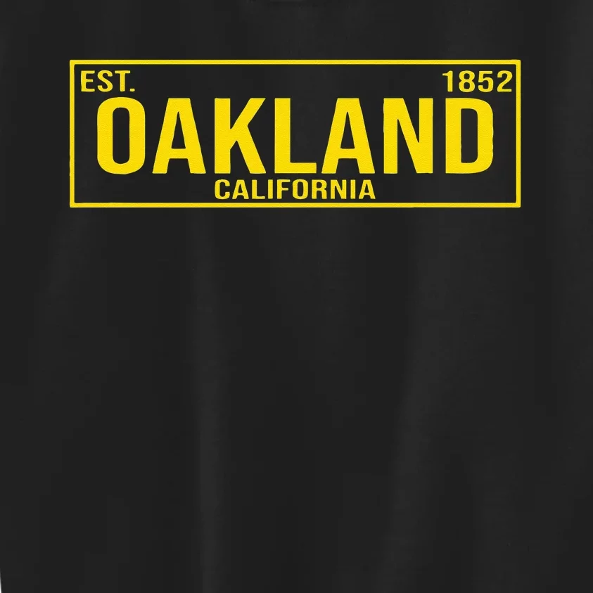 Oakland California License Plate Design Classic Kids Sweatshirt