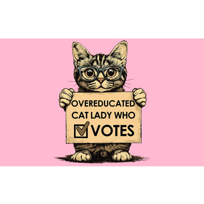 Overeducated Cat Lady Who Votes Bumper Sticker