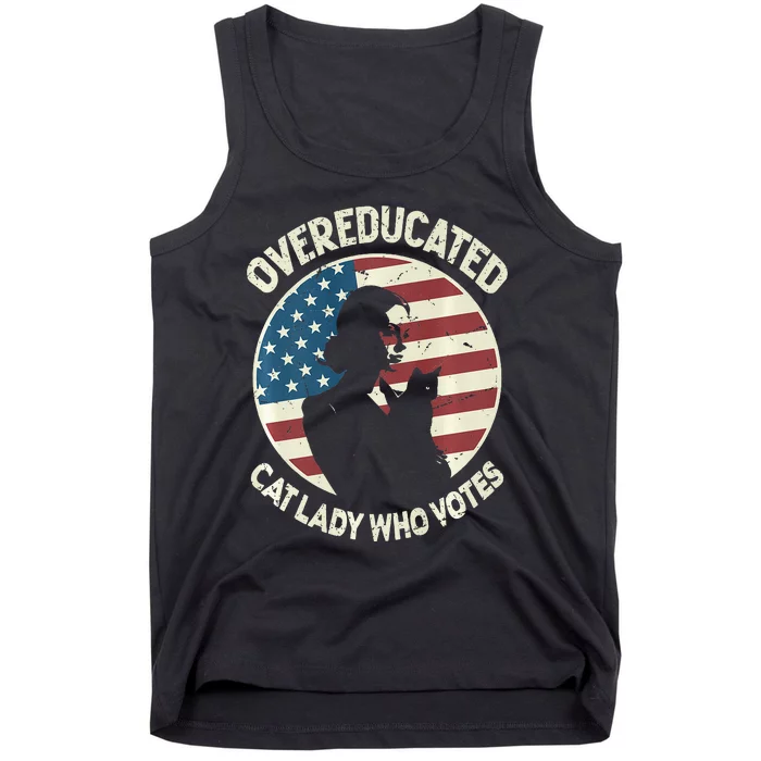 Overeducated Cat Lady Who Votes Tank Top