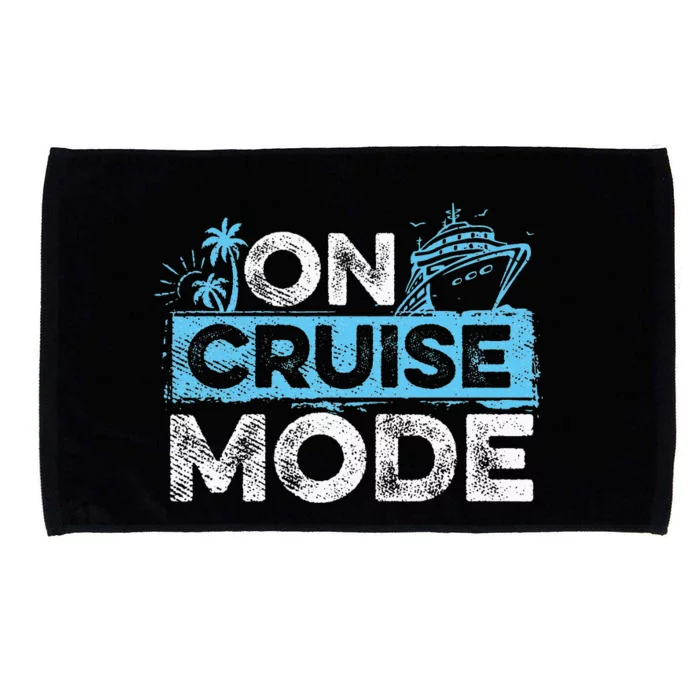 On Cruise Mode Cruise Vacation Family Cruising Microfiber Hand Towel