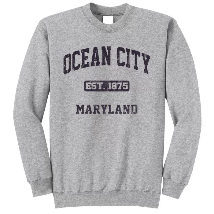 Ocean City Maryland MD Vintage State Athletic Style Tall Sweatshirt