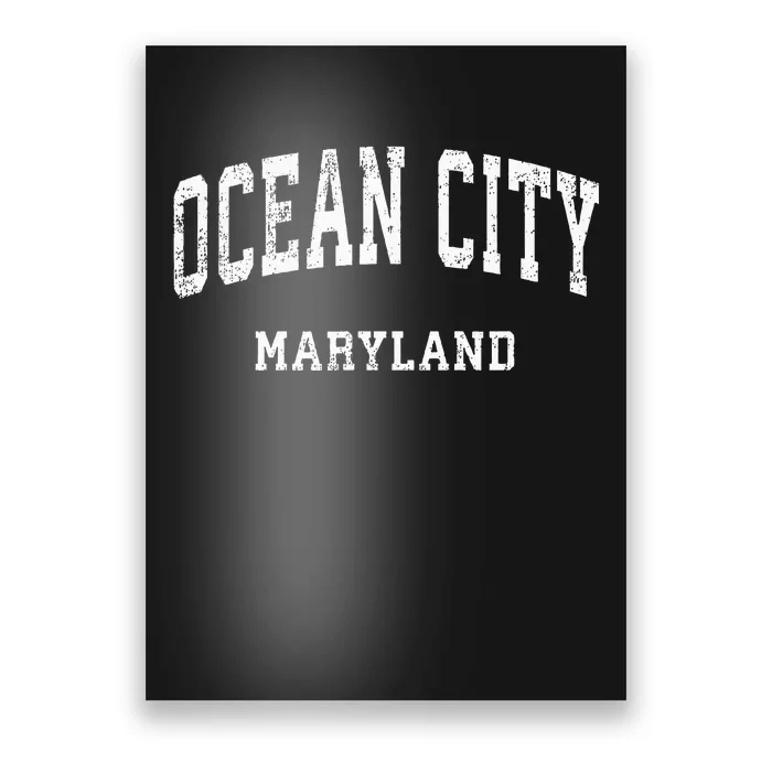 Ocean City Maryland MD Vintage Athletic Sports Design Poster