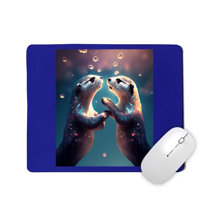 Otter Cute Magical Otter Couple Wedding Anniversary Gift Mousepad