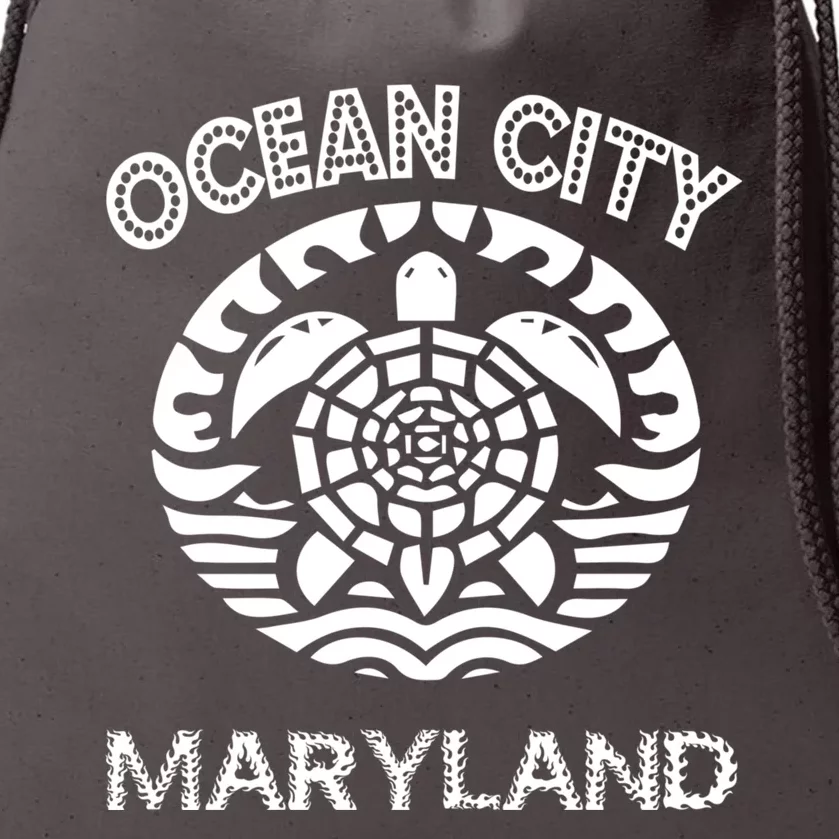 Ocean City Maryland Md Turtle Souvenir Sea Drawstring Bag