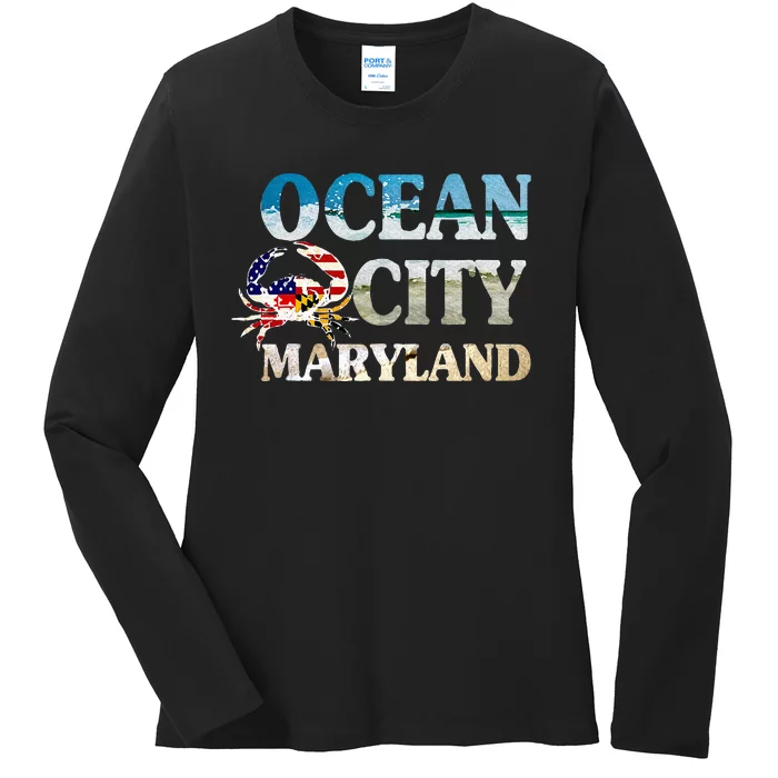 Ocean City Maryland Beach Vacation Ladies Long Sleeve Shirt