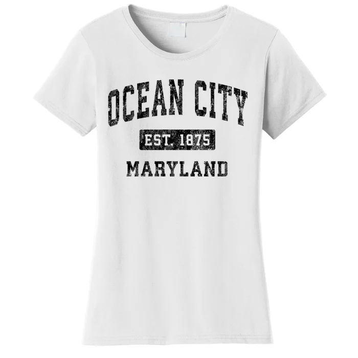 Ocean City Maryland Md Vintage Established Sports Design Women's T-Shirt