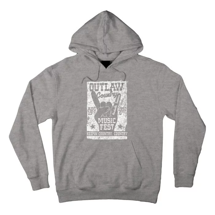 Outlaw Country Music Fest Nashville Vintage Graphic Tall Hoodie