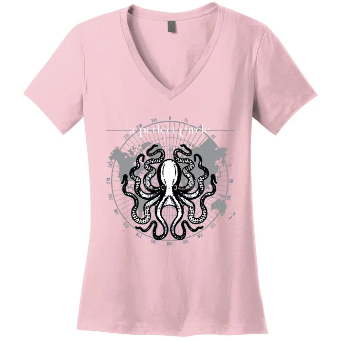 Octopus Circular Math Octopi Lovers Tee Women's V-Neck T-Shirt