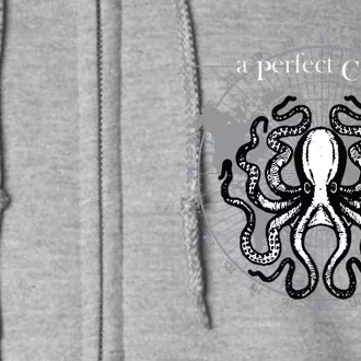 Octopus Circular Math Octopi Lovers Tee Full Zip Hoodie