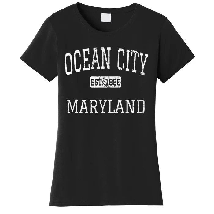 Ocean City Maryland Md Vintage Women's T-Shirt