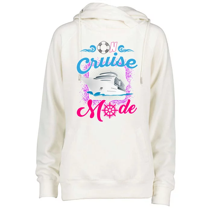 On Cruise Mode Great Gift Funny Cruising Lover's Great Gift Womens Funnel Neck Pullover Hood