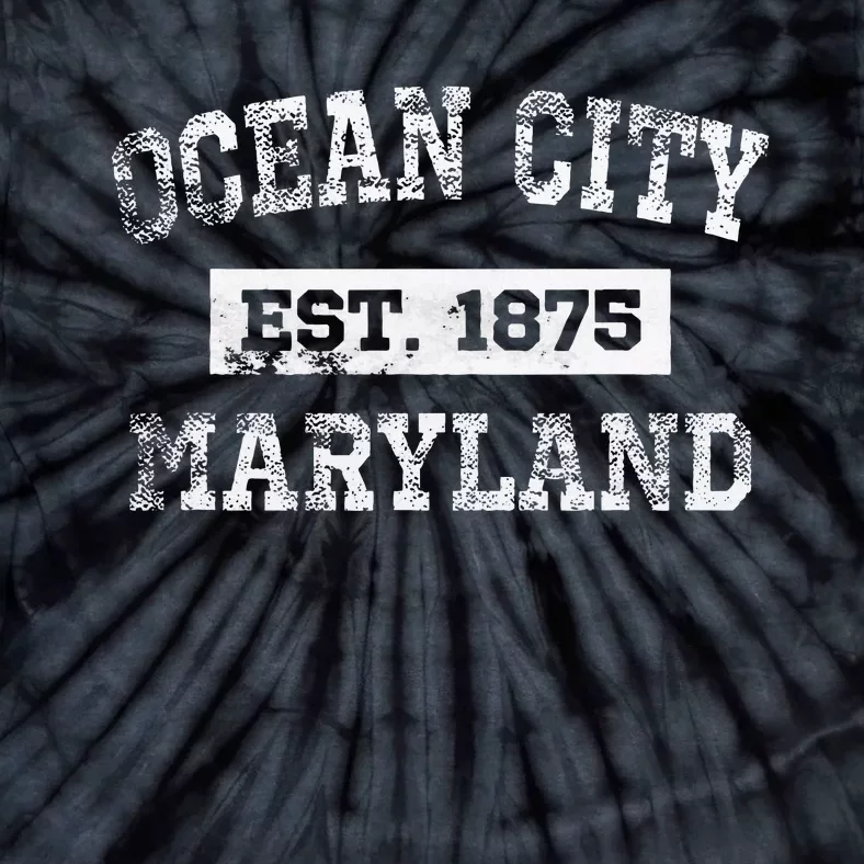 Ocean City Maryland Est. 1875 Distressed Tie-Dye T-Shirt