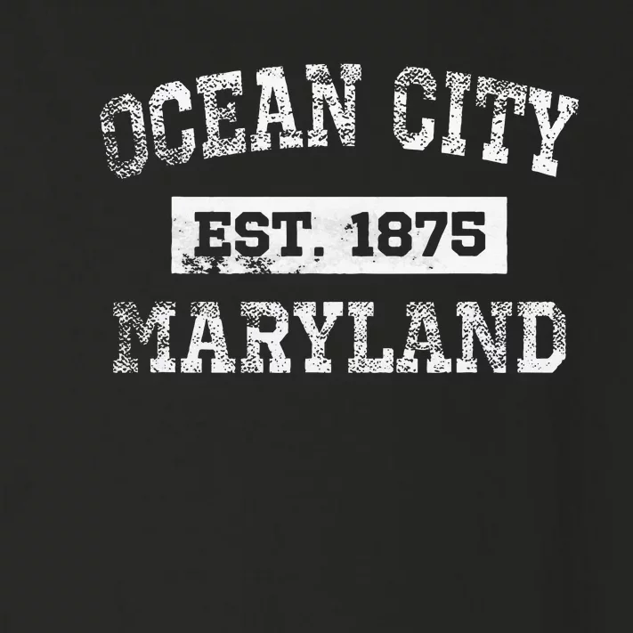 Ocean City Maryland Est. 1875 Distressed Toddler Long Sleeve Shirt