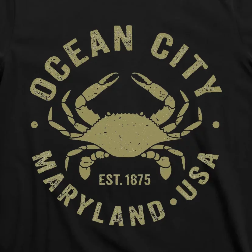 Ocean City Maryland Crab Retro Throwback T-Shirt