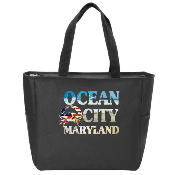 Ocean City Maryland Beach Vacation Zip Tote Bag