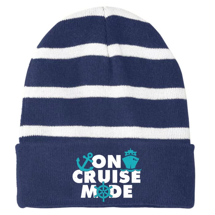 On Cruise Mode Striped Beanie with Solid Band