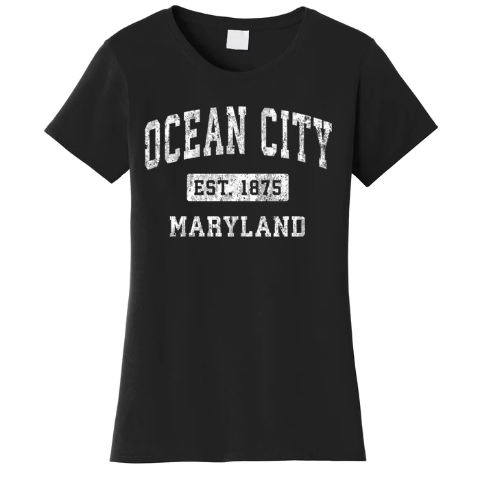 Ocean City Maryland Md Vintage Established Sports Women's T-Shirt