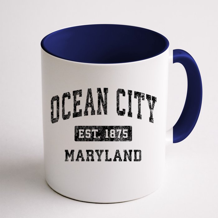 Ocean City Maryland Md Vintage Established Sports Front & Back Coffee Mug