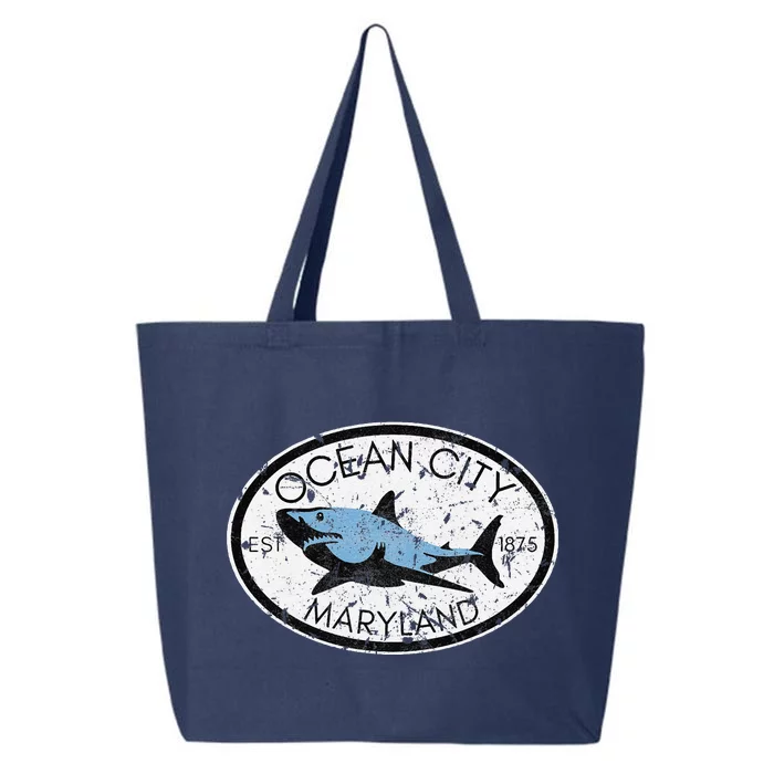 Ocean City Maryland Fishing Shark Fish Beach Md Vintage 25L Jumbo Tote