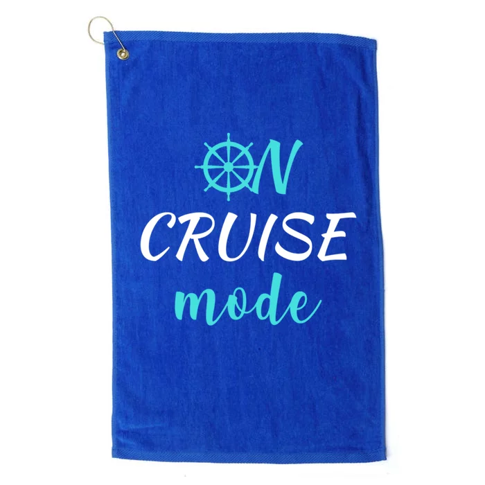 On Cruise Mode Cool Gift Cruise Vacation Family Trendy Gift Platinum Collection Golf Towel