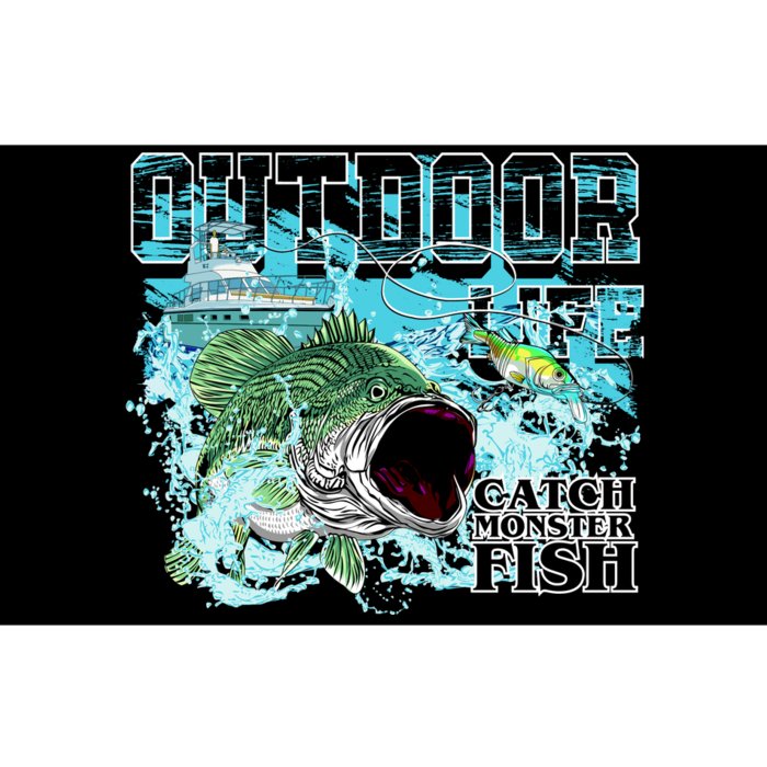 Outdoor Catch Monster Fish Large Mouth Bumper Sticker