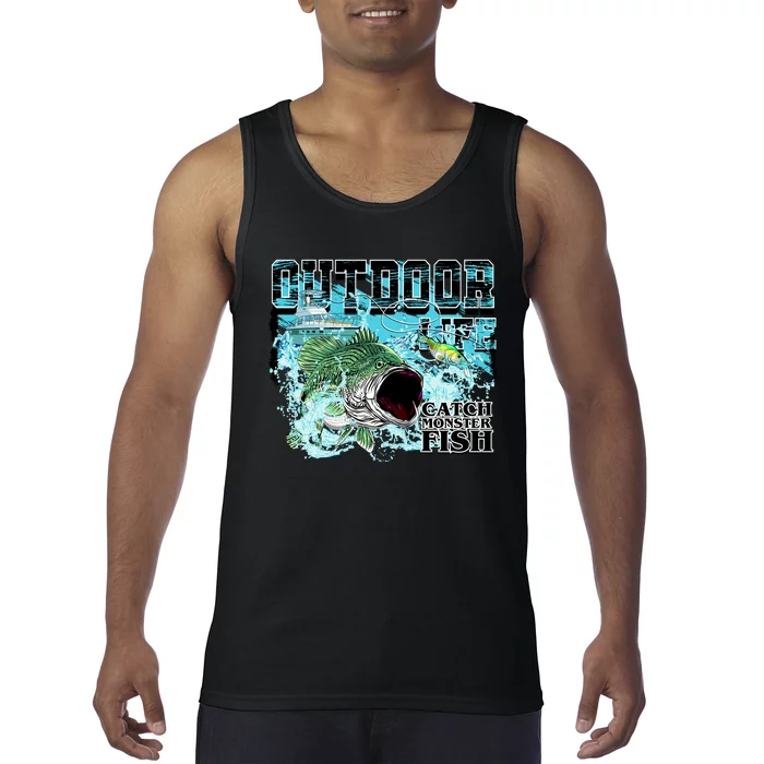 Outdoor Catch Monster Fish Large Mouth Tank Top