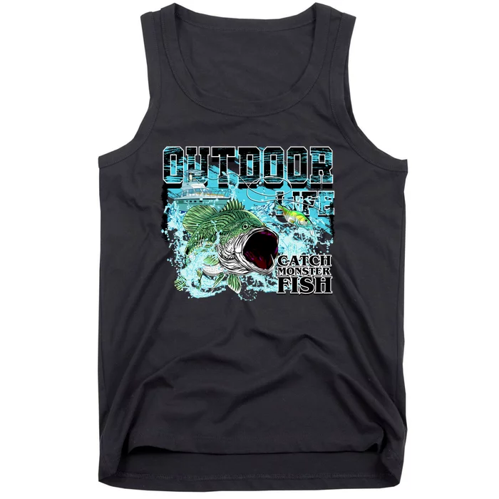 Outdoor Catch Monster Fish Large Mouth Tank Top