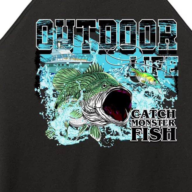 Outdoor Catch Monster Fish Large Mouth Women’s Perfect Tri Rocker Tank