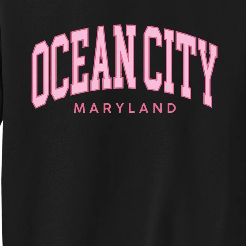 Ocean City Maryland Summer Retro Preppy Throwback Women Tall Sweatshirt