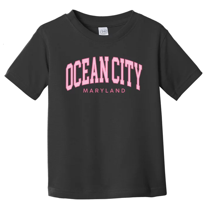 Ocean City Maryland Summer Retro Preppy Throwback Women Toddler T-Shirt