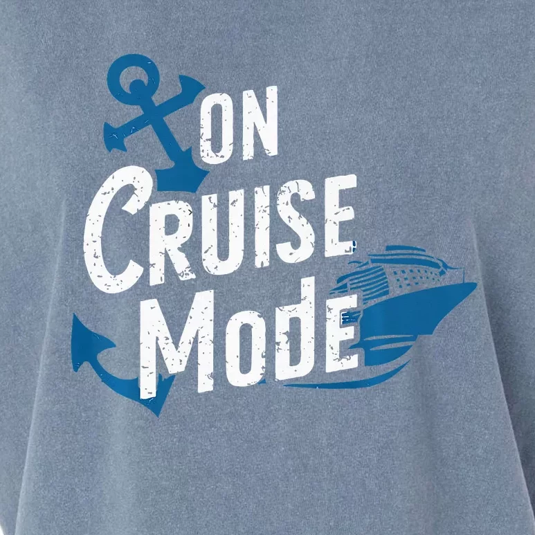 On Cruise Mode Family Cruising Essentials Vacation Garment-Dyed Women's Muscle Tee