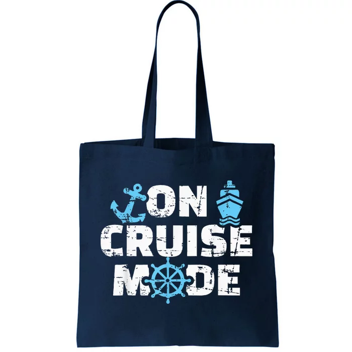 On Cruise Mode Funny Summer Cruise Vacation Family Tote Bag