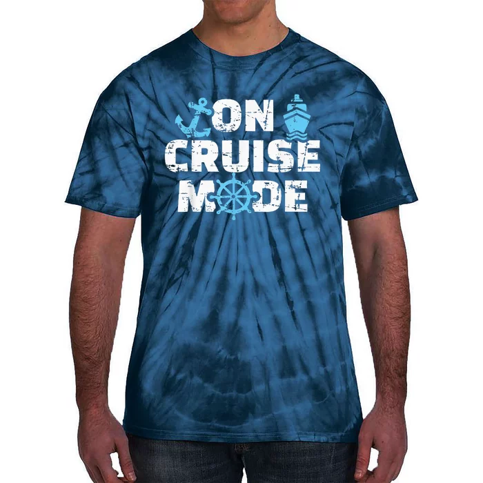 On Cruise Mode Funny Summer Cruise Vacation Family Tie-Dye T-Shirt