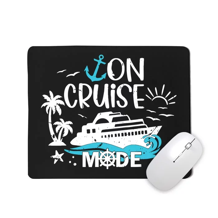 On Cruise Mode Family Vacation Matching Ferry Cruising Trip Mousepad