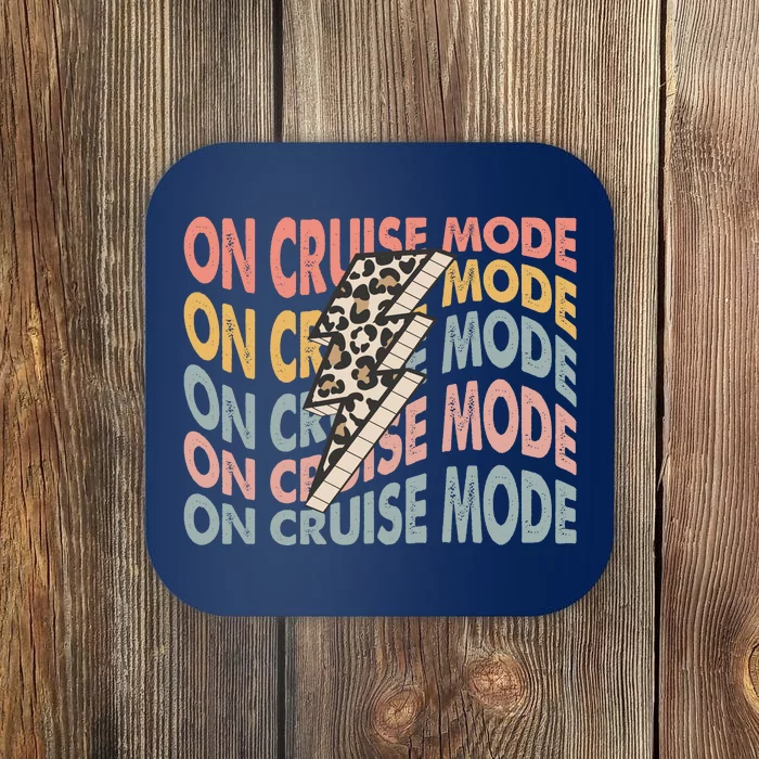 On Cruise Mode Cool Summer Vacation Coaster