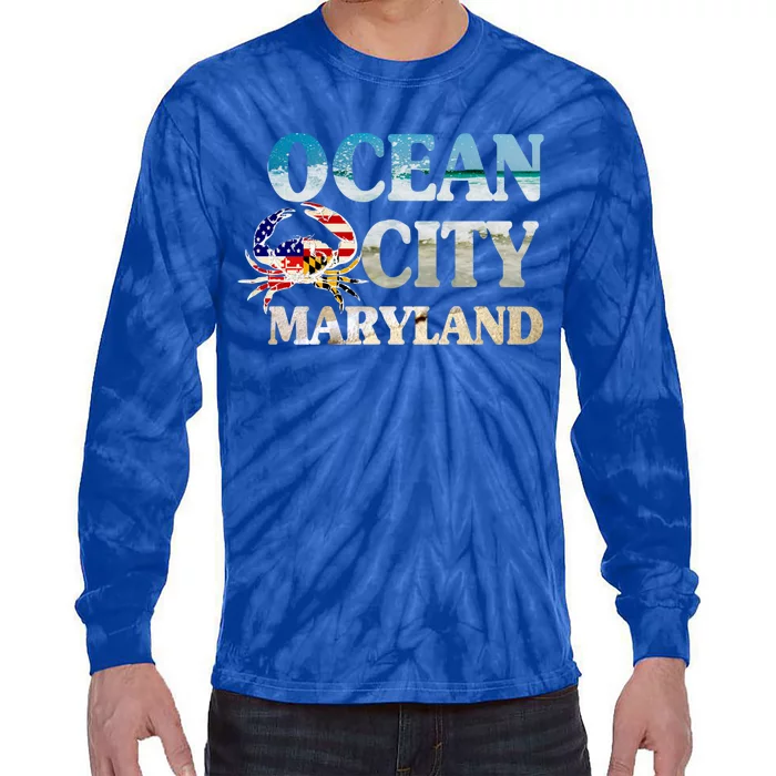 Ocean City Maryland Beach Vacation Gift Tie-Dye Long Sleeve Shirt