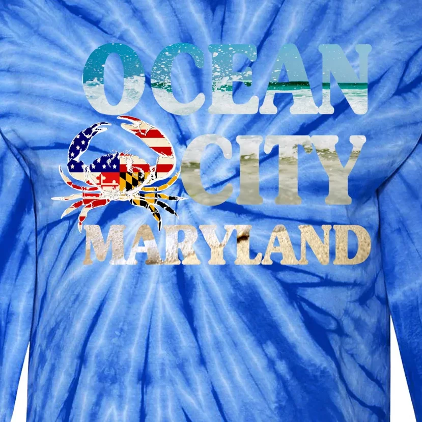 Ocean City Maryland Beach Vacation Gift Tie-Dye Long Sleeve Shirt