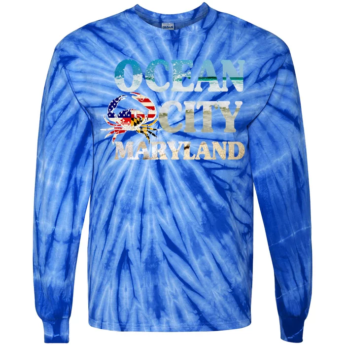 Ocean City Maryland Beach Vacation Gift Tie-Dye Long Sleeve Shirt