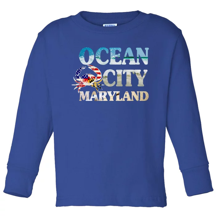 Ocean City Maryland Beach Vacation Gift Toddler Long Sleeve Shirt