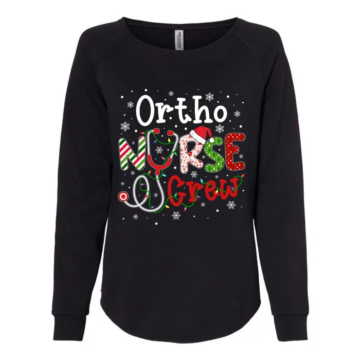 Ortho Christmas Nurse Crew Funny Nursing Christmas Pattern Gift Womens California Wash Sweatshirt